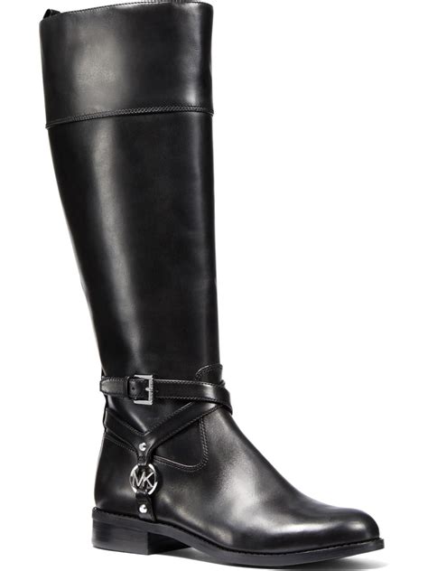 michael kors tall leather boots|michael kors leather bootie sale.